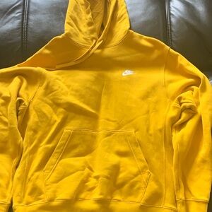 Nike Men's Yellow Hoodie Sweater